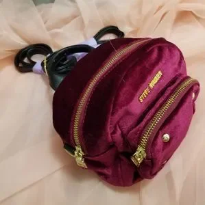 Steve madden velvet backpack hot sale